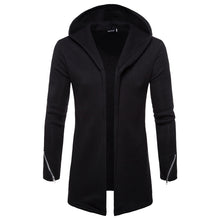 Load image into Gallery viewer, Men's Fashion Coats Men Hooded Zipper Trench Coat Jacket