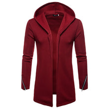 Load image into Gallery viewer, Men's Fashion Coats Men Hooded Zipper Trench Coat Jacket