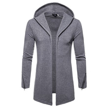 Load image into Gallery viewer, Men's Fashion Coats Men Hooded Zipper Trench Coat Jacket